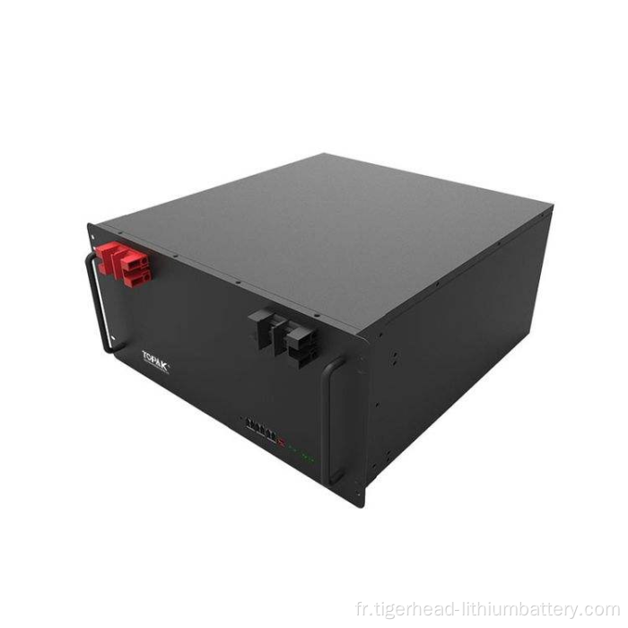 Batterie LiFePO4 montée en rack 10,24 kWh 51,2 V 200 Ah